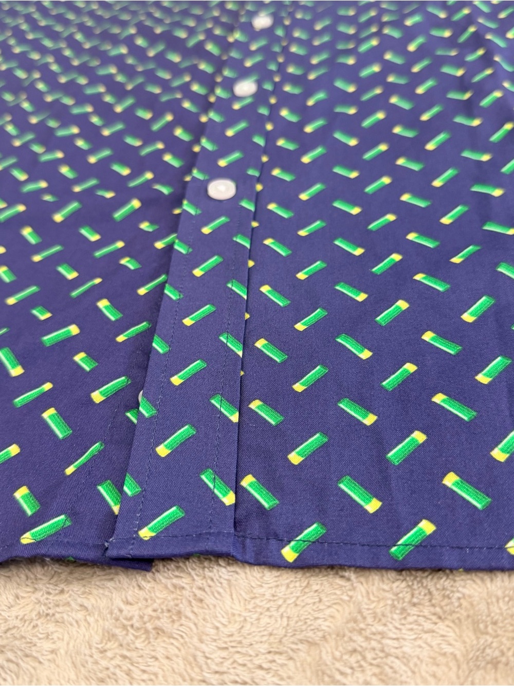 Bird Dog Bay Blue Shotgun Shell Print Button Down Shirt Size XL - Picture 3 of 8